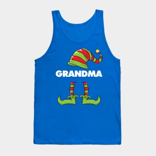 Grandma Elf Funny Matching Christmas Costume Family Tank Top